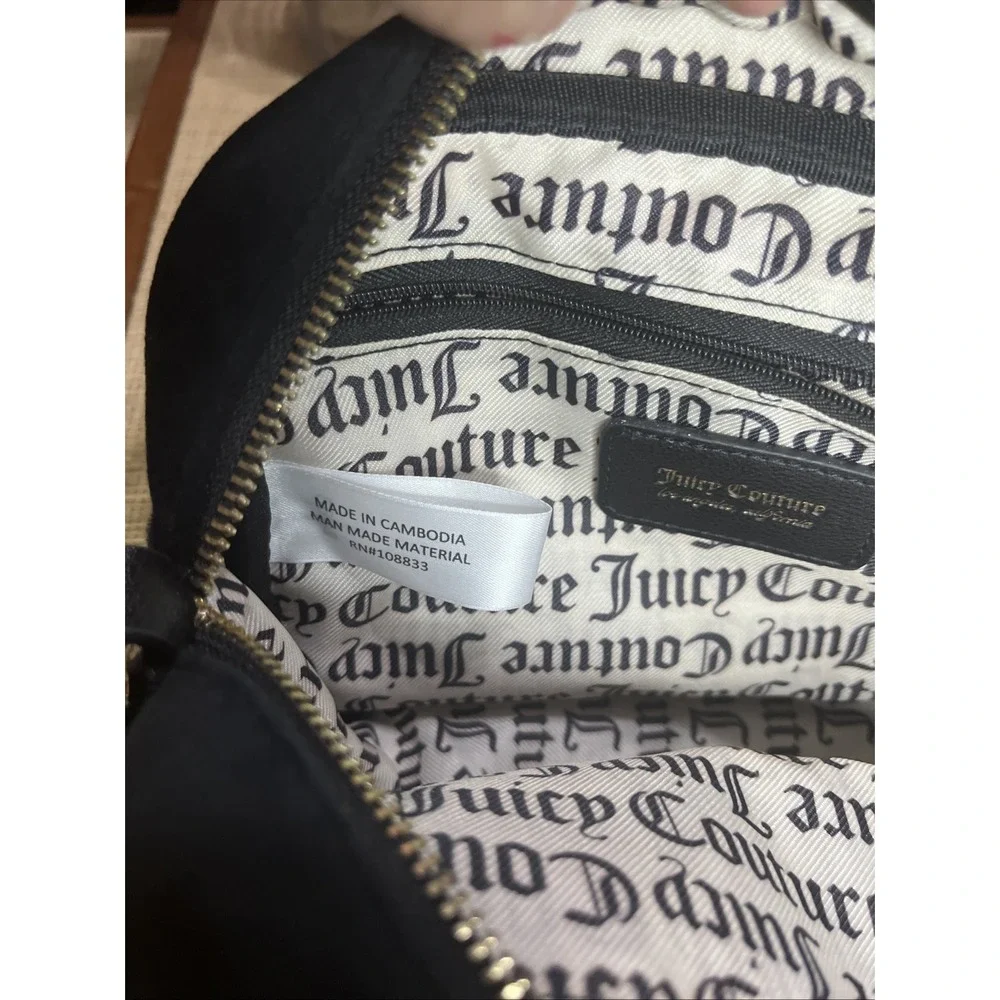 Juicy Couture Obsession‎ Crossbody Camera Bag Black Velour NWOT